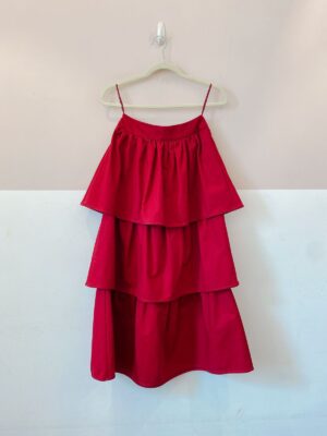 Saia midi vinho babados 40