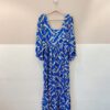Vestido midi azul Cantão GG