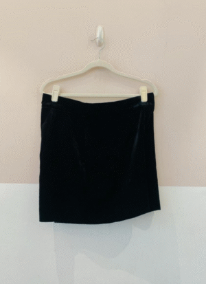 Short preto veludo Zara M