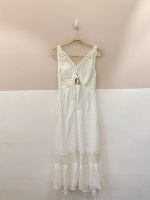 Vestido midi branco linho Abrand 38