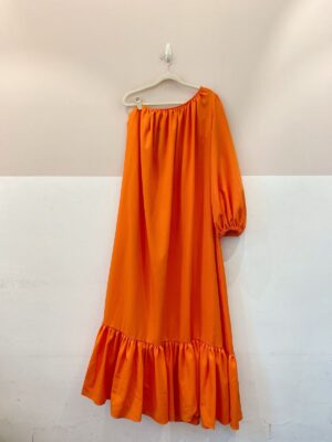 Vestido longo amplo laranja Débora Mangabeira GG