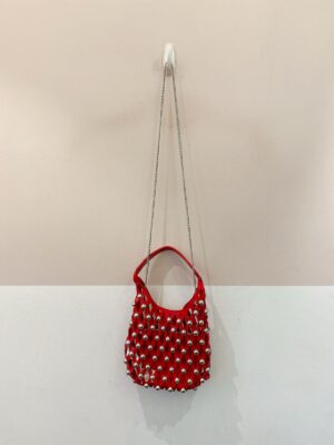 Bolsinha vermelha tachas Zara