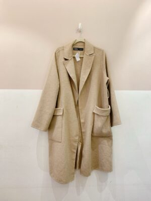 Sobretudo lã bege Zara M