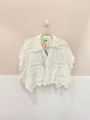 Cropped tricot branco Farm G