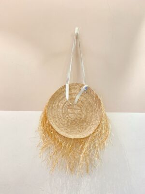 Bolsa redonda palha grande
