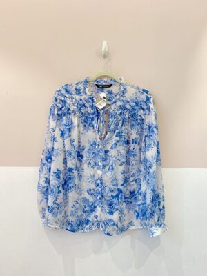 Bata estampa azul Zara M