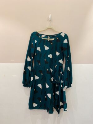 Vestido verde floral Maria Filó P