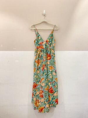 Vestido midi azul estampa azul Farm P