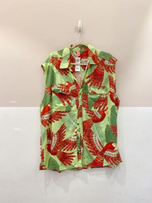 Blusa sem manga estampa araras Farm M