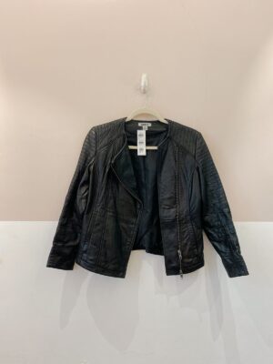 Jaqueta couro preta DKNY PP