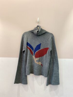 Casaco lã cinza estampado Maria Filó G