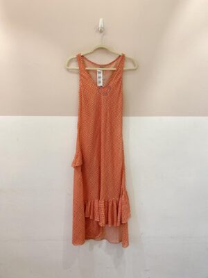 Vestido midi xadrez vermelho Nuska PP