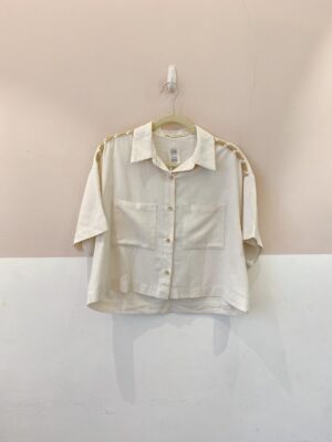 Camisa bege ombro cordas Lofty Style P