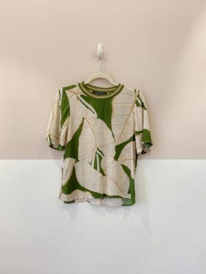 Blusa estampada verde Shoulder 38