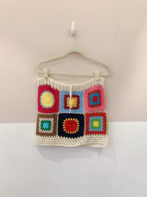 Minissaia crochet colorida P