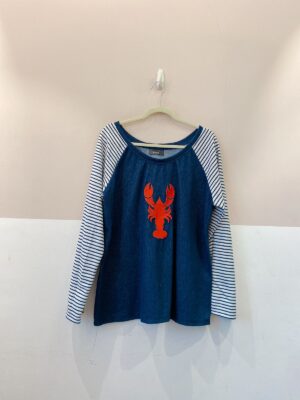 Blusa moletom azul manga Varal GG