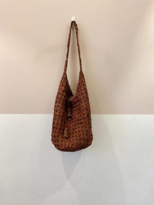 Bolsa palha marrom Nannacay