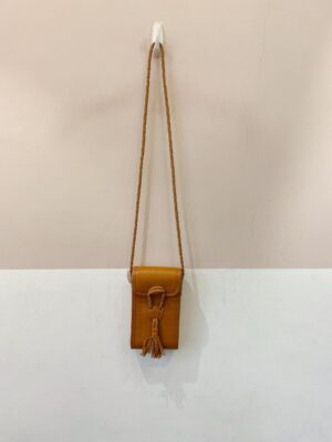 Bolsa couro caramelo Eliza Conde