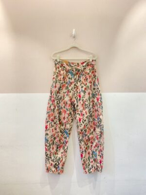 Calça sarja floral Farm 38