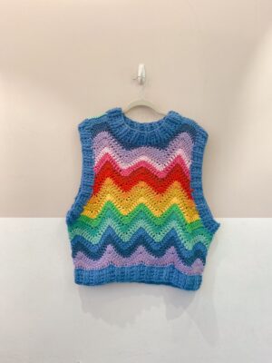 Colete colorido tricot Farm M