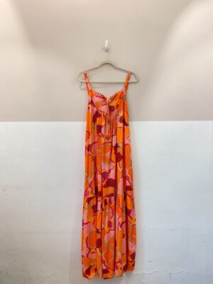Vestido longo estampa laranja Dress to GG
