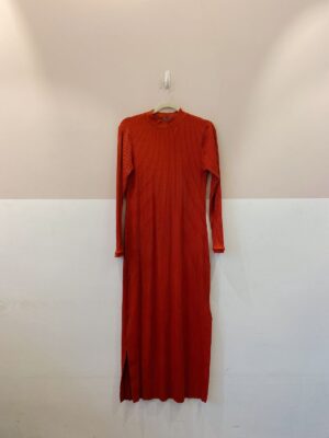 Vestido midi canelado Farm M