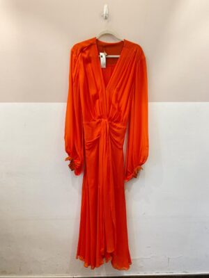 Vestido longo laranja festa Animale 36