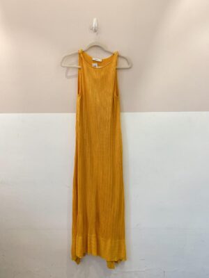 Vestido longo tricot mostarda Zara P