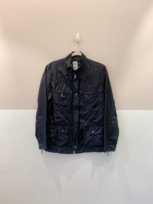 Jaqueta nylon preta bolsos Elle et Lui M