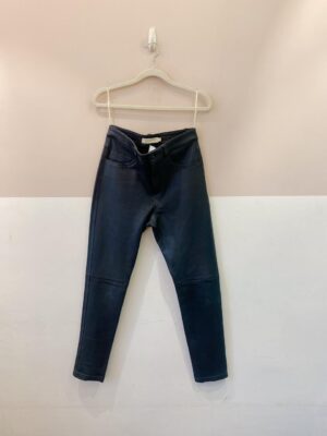 Calça couro marinho Cris Barros 36