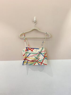 Cropped branco estampado Abrand 40