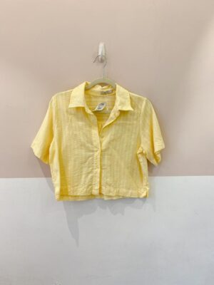 Cropped amarelo textura Muna P