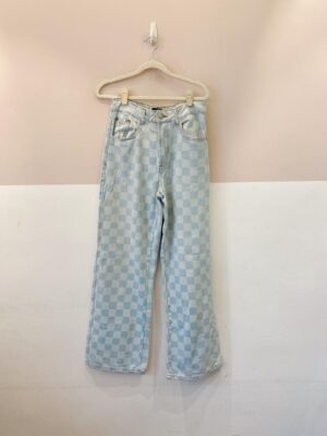 Calça jeans quadriculada Loja 3 P