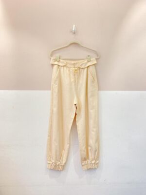 Calça bege amarração Cris Barros 36