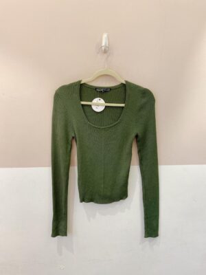 Blusa tricot musgo Shoulder M