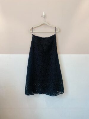 Saia midi renda preta 38