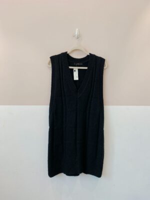 Colete preto tricot Animale G