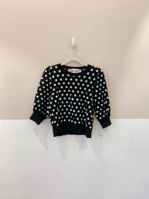 Blusa tricot preta poás Zara M