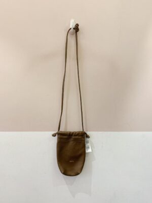 Bolsa couro marrom pequena Id Bags