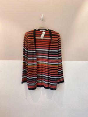 Cardigan tricot listrado luréx Ateen M