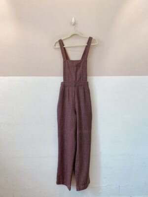 Jardineira xadrez vinho Clemence 40