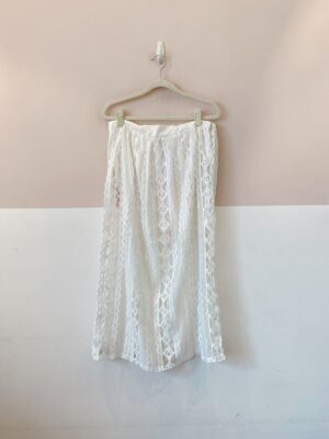 Saia longa branca renda Batiche M