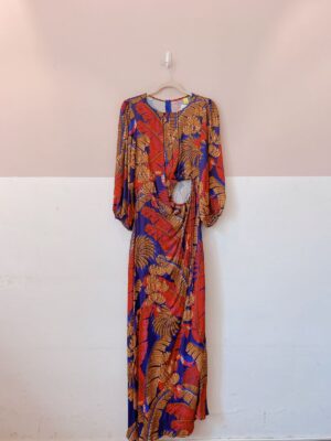 Vestido longo estampado Farm M