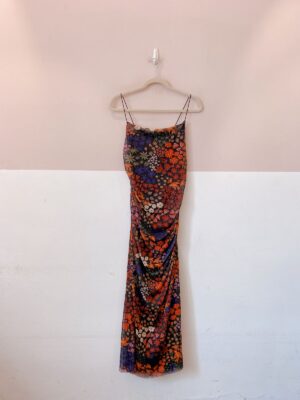 Vestido midi tule jardim Farm G