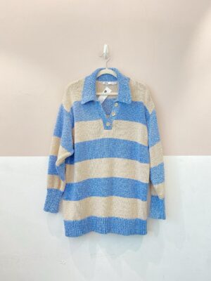 Casaco tricot listrado Zara M