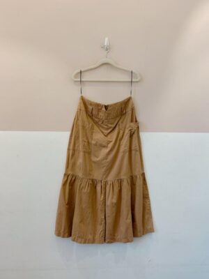 Saia midi marrom Maria Filó M