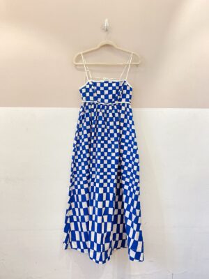 Vestido midi quadriculado Farm M