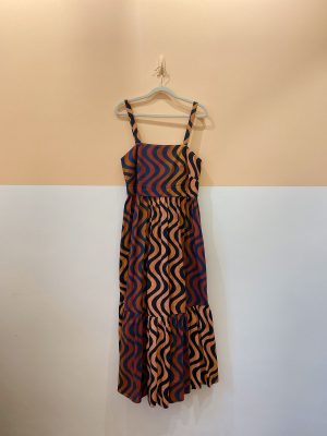 Vestido midi estampa marrom Andrea Marques 38