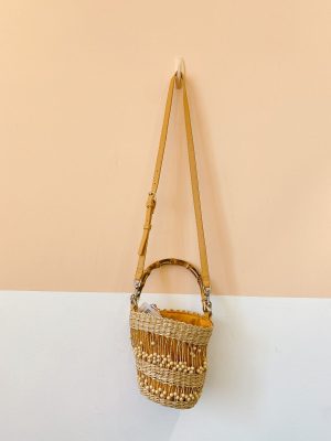 Bolsa palha redonda Zara