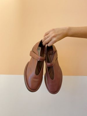 Flat couro lisse vinho Escudero & Co 38